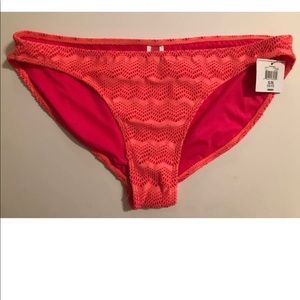 OP Womens bikini Bottoms Size 15-17 Juniors coral Mesh Lined NEW
